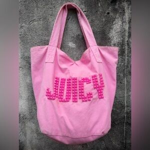 VINTAGE TOTE JUICY COUTURE WITH BRACELET PINK